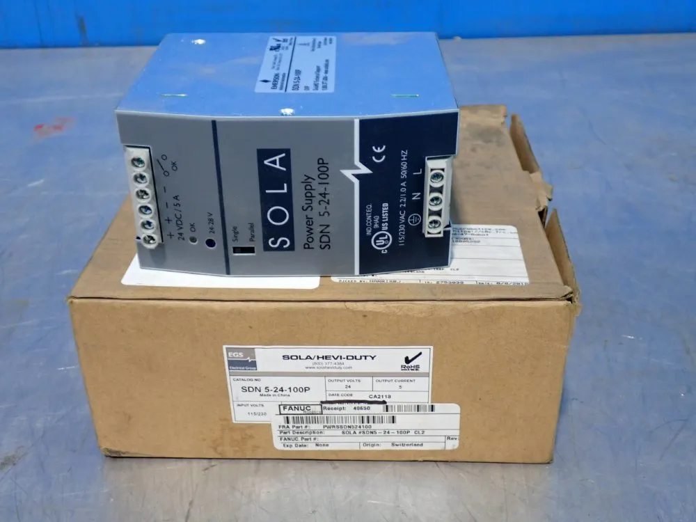 Emerson Industrial Automation Sola Power Supply - Sdn 5-24-100p