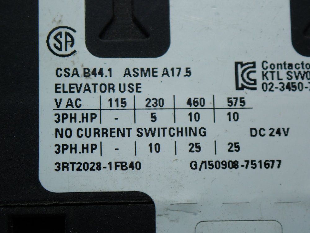 Siemens Power Contactor Module - 3rt2028-1fb40