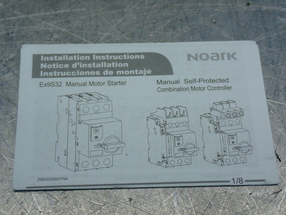 Noark Manual Motor Starter - Ex9s32a4a