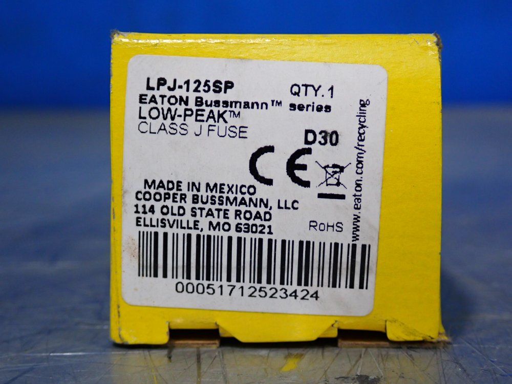 Cooper Bussmann Low Peak Class J Fuse - Lpj-125sp