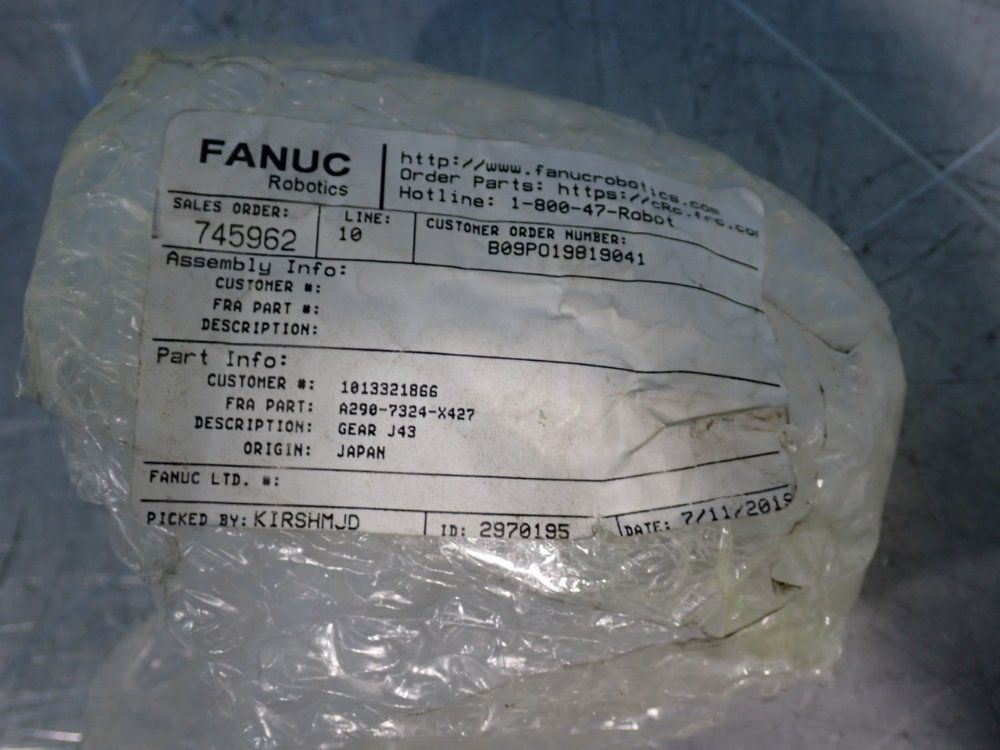 Fanuc Gear J43 - A290-7324-x427
