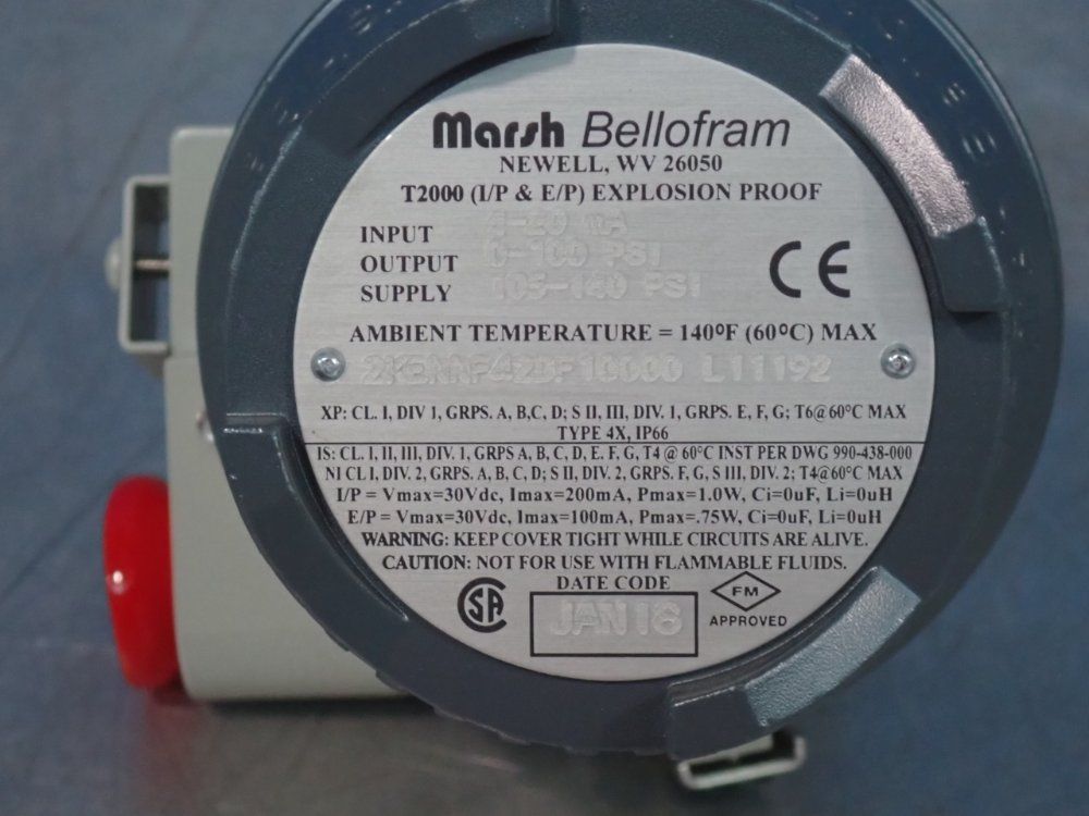 Bellofram Transducer - 2k-ennf-42df100-00