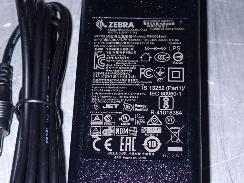 Zebra Ac Power Supply - Pwr-bga9v18w0ww