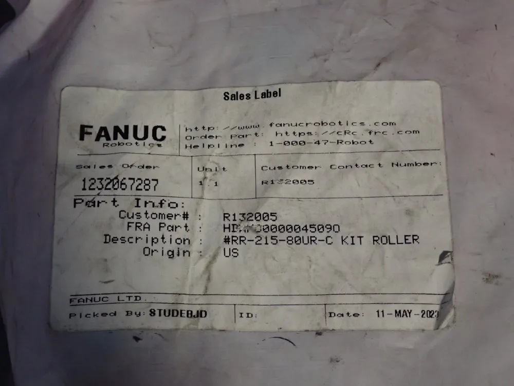 Fanuc Guide Rollers - Rr-215-8our-c