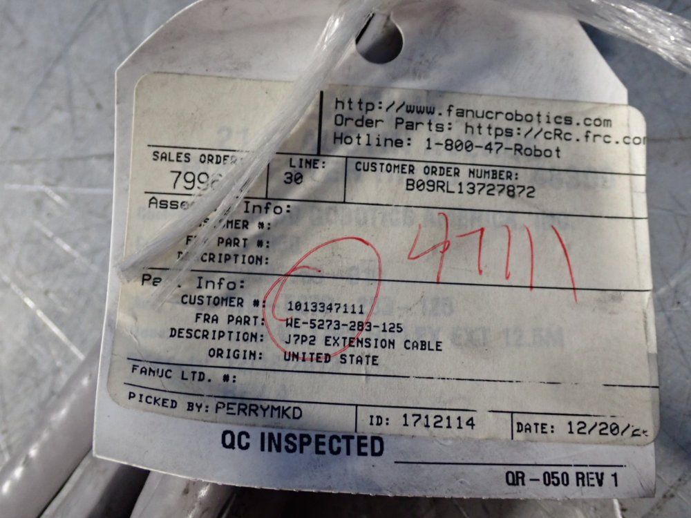 Fanuc J792 Extension Cable - We-5273-283-125