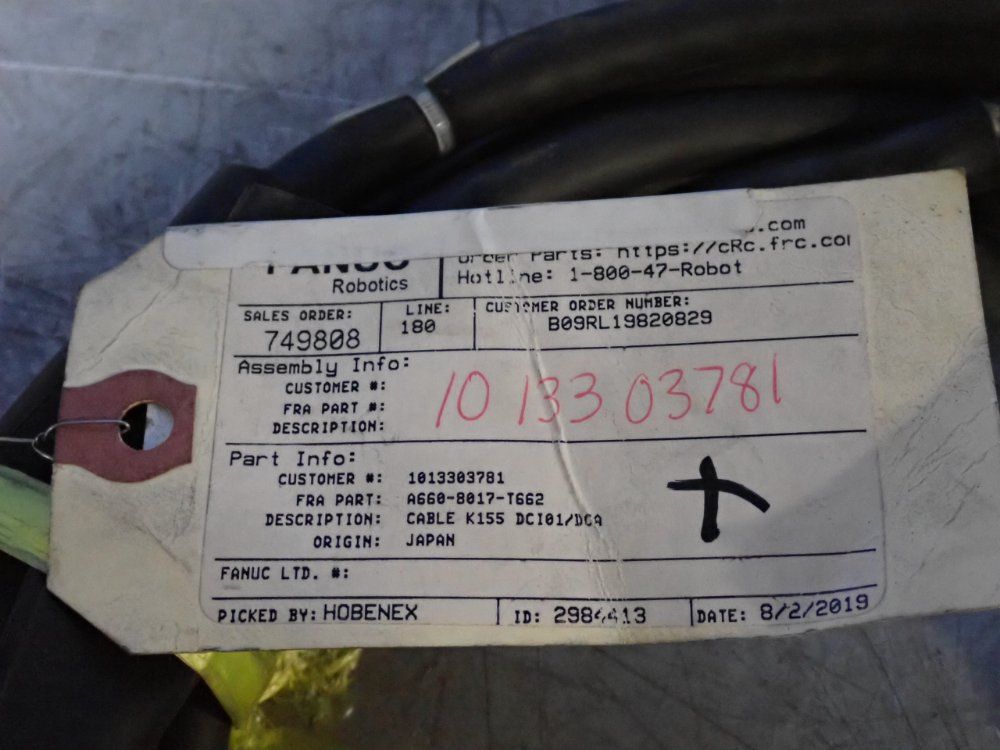 Fanuc Cable K155 Dc101/dca - A660-8017-t662