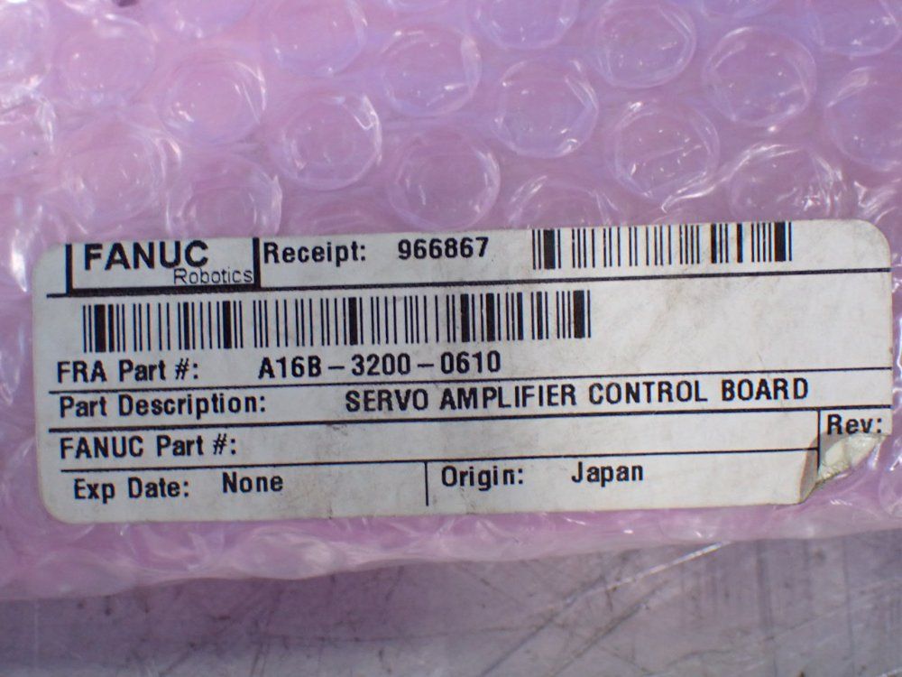Fanuc Servo Amplifier Control Board - A16b-3200-0610