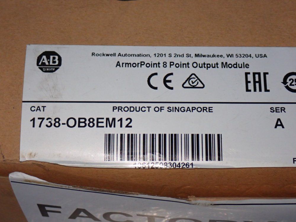 Allen-bradley Armorpoint 8-point Output Module - 1738-ob8em12