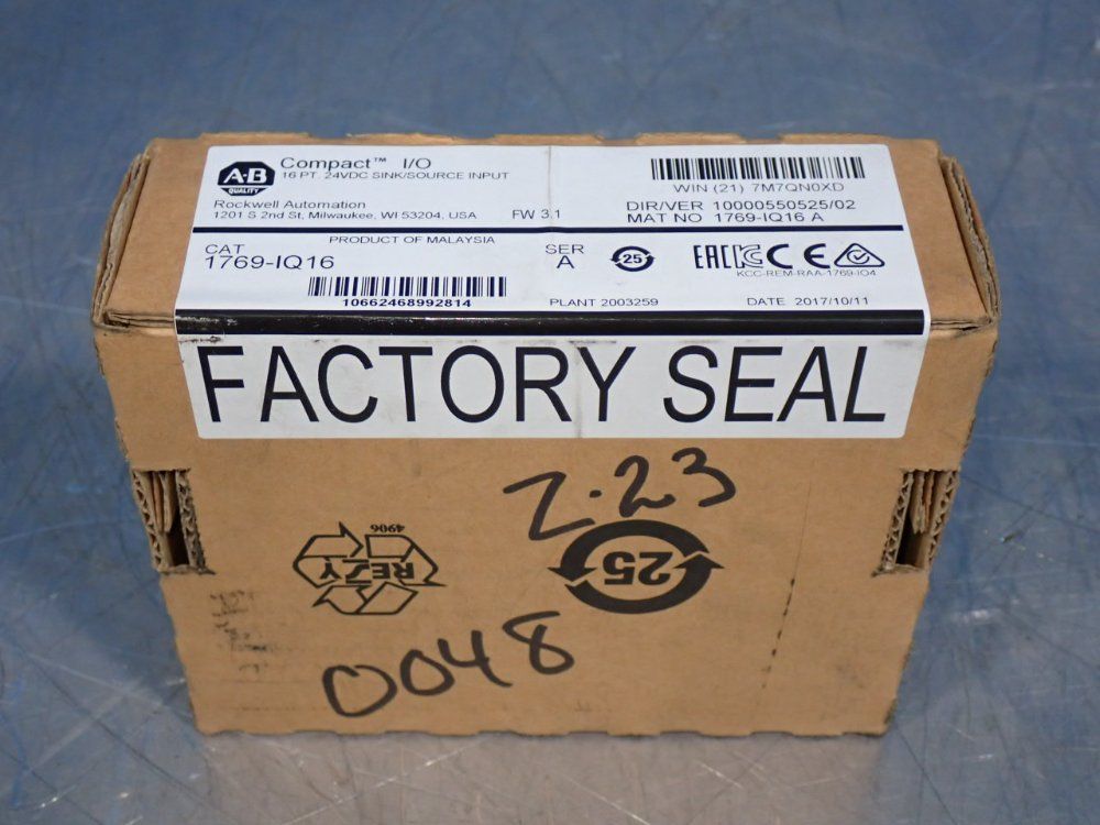 Allen-bradley Compact I/o 16pt Sink/source Input - 1769-iq16
