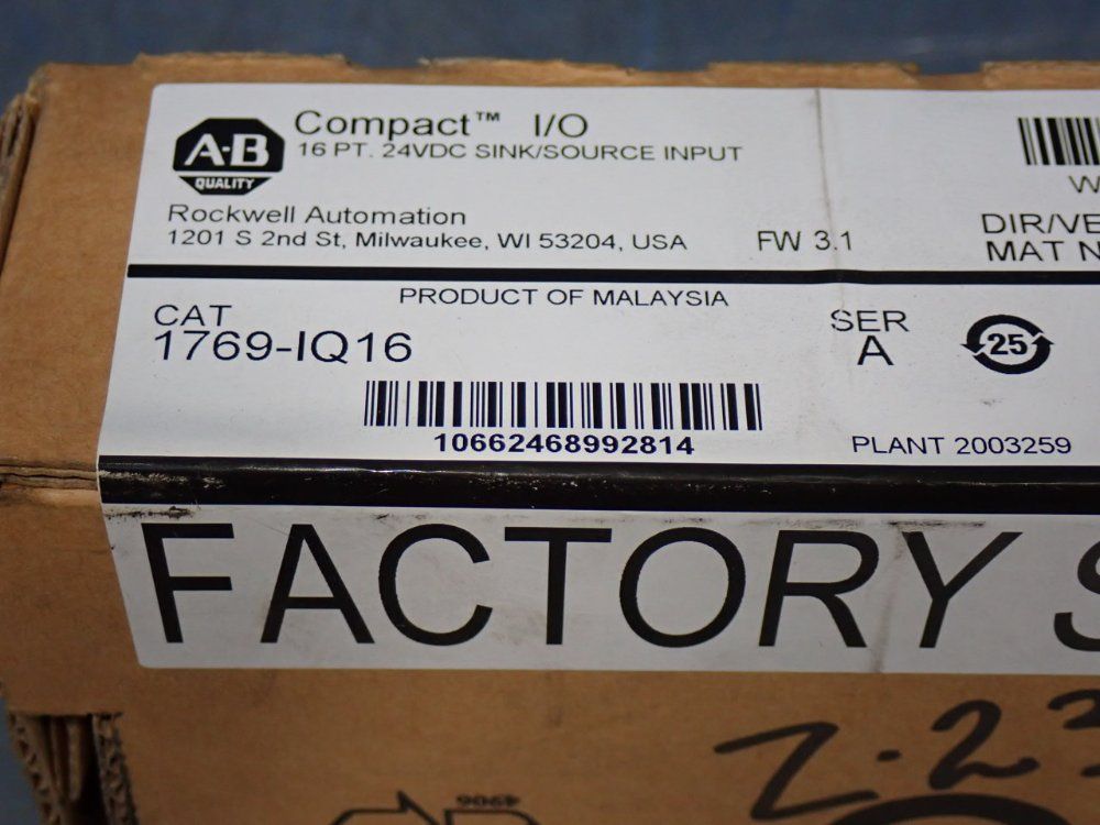 Allen-bradley Compact I/o 16pt Sink/source Input - 1769-iq16