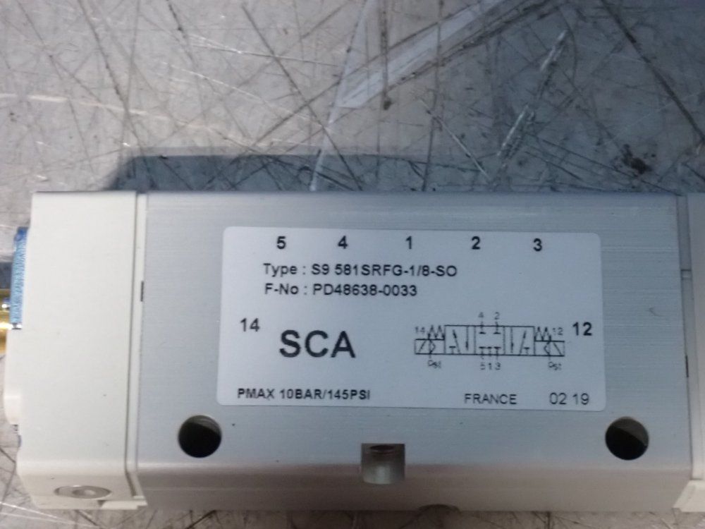 Sca Pnuematic Valve - S9581srfg-1/8-s0