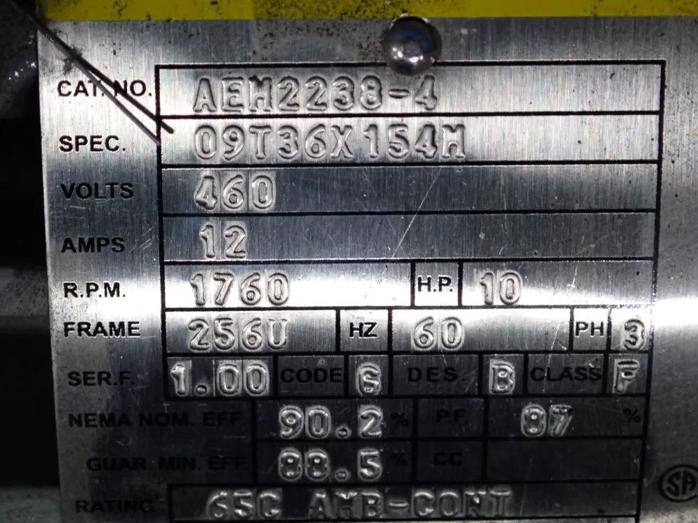 Baldor 10 Hp Motor - Aem2238-4