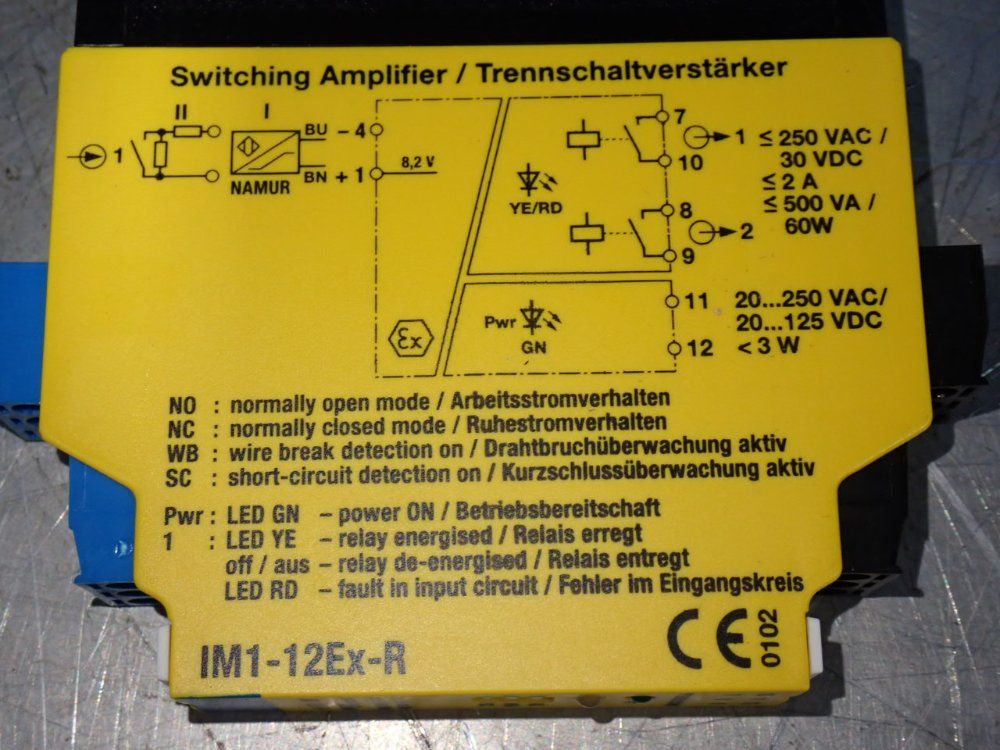 Turck Isolating Switching Amplifier - Im1-12ex-r