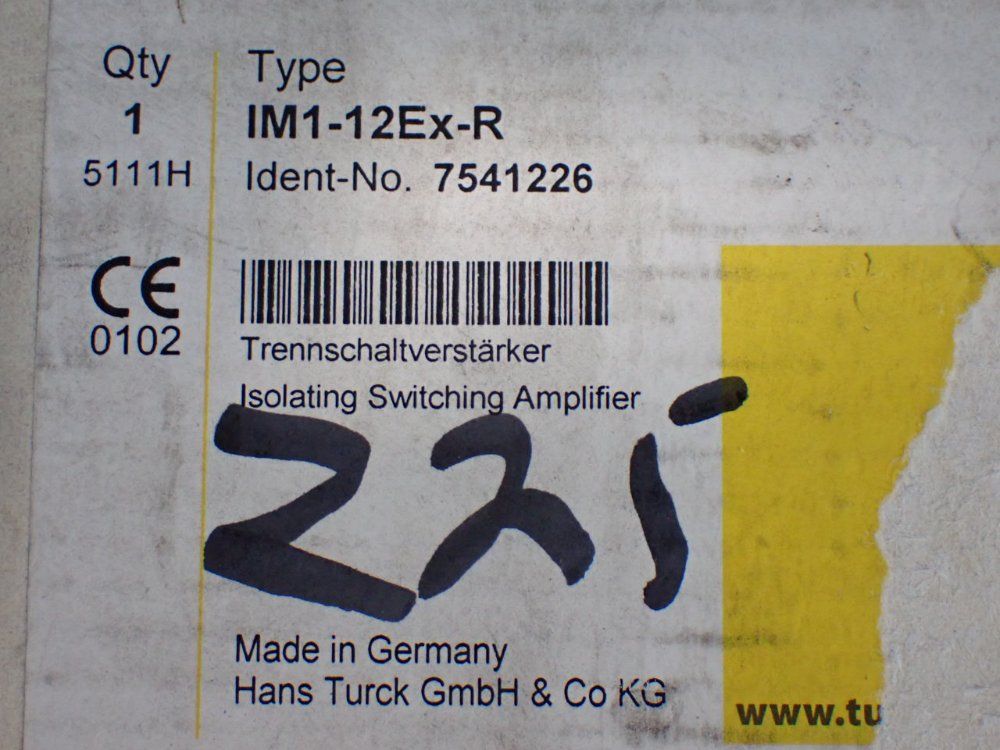 Turck Isolating Switching Amplifier - Im1-12ex-r