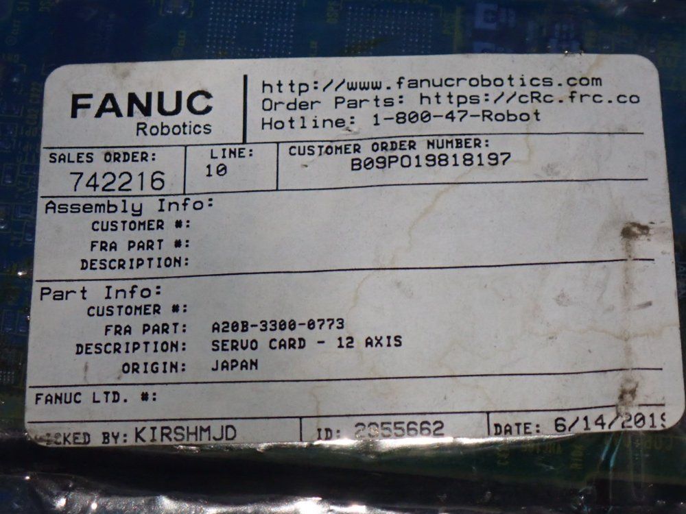 Fanuc 12-axis Servo Card Pcb - A20b-3300-0773