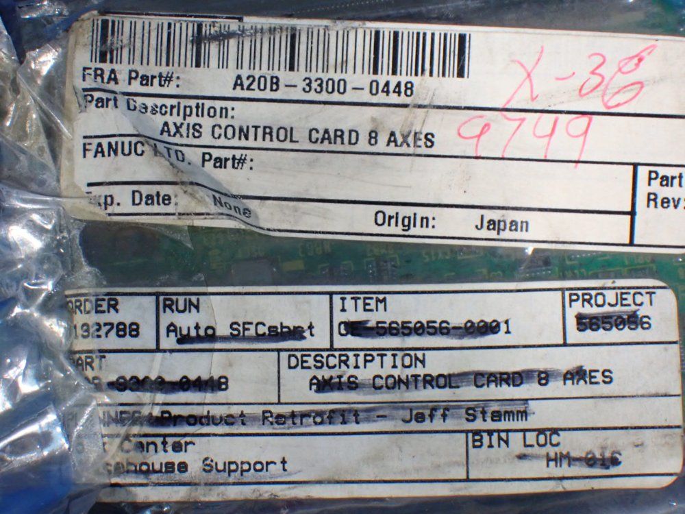 Fanuc 8-axis Control Card Pcb - A20b-3300-0448