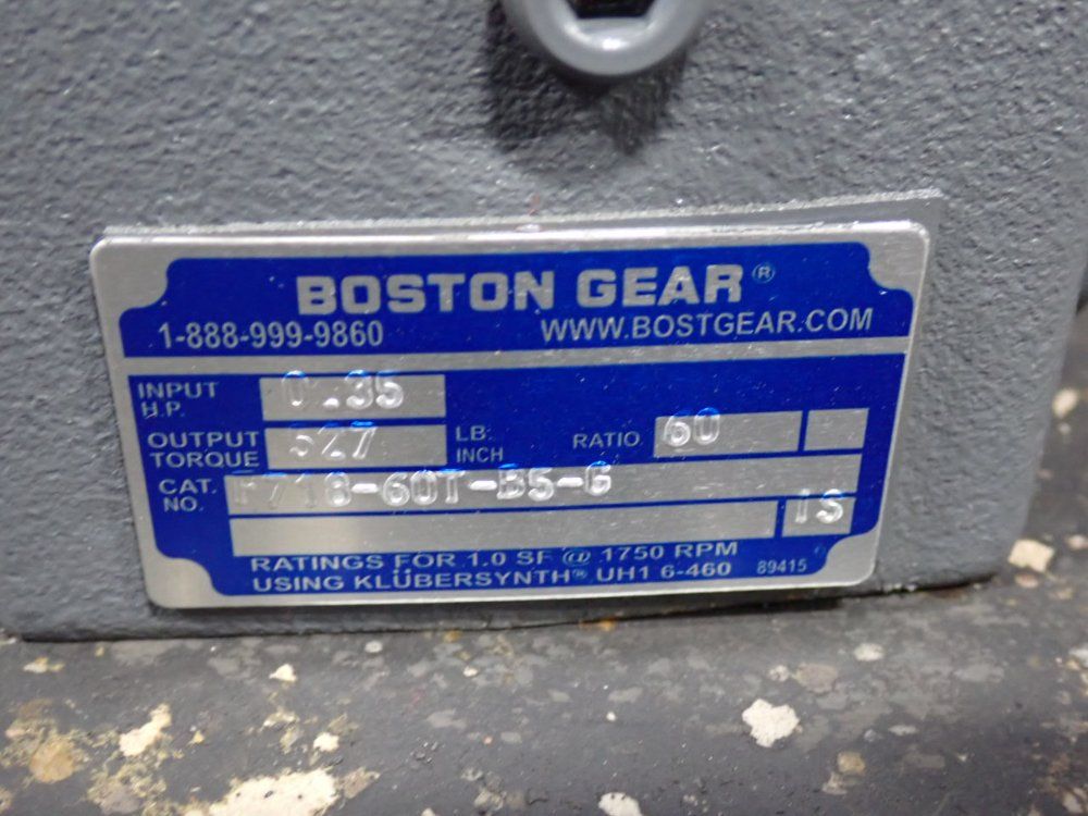 Boston Gear 60 Gear Reducer - F718-60t-b5-6