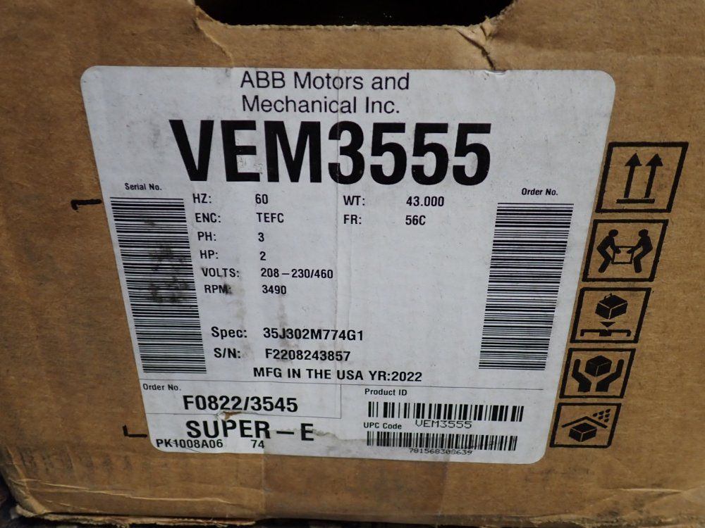 Baldor 2 Hp Motor - Vem3555
