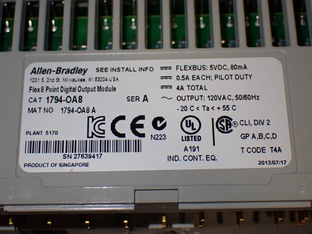 Allen-bradley Flex I/o 8 Point Digital Output Module - 1894-oa8