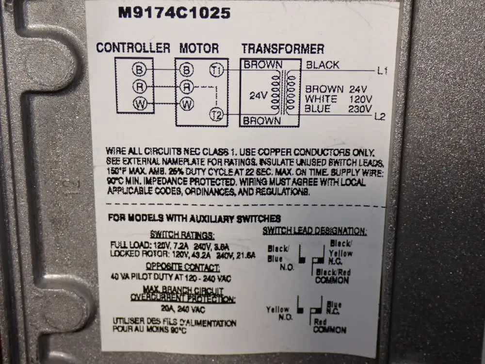 Honeywell Modutrol Iv Motor - M9174c1025