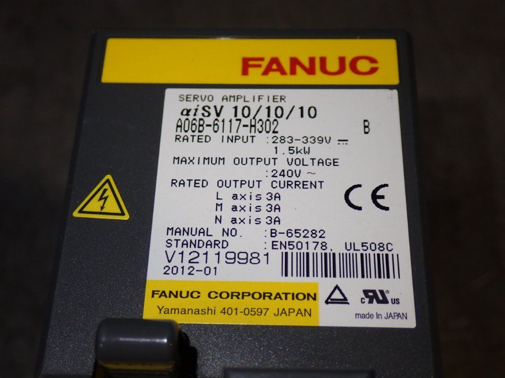 Fanuc Servo Amplifier Module - A06b-6117-h302