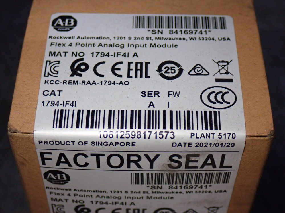Allen-bradley Flex I/o 4 Point Analog Input Module - 1794-if41