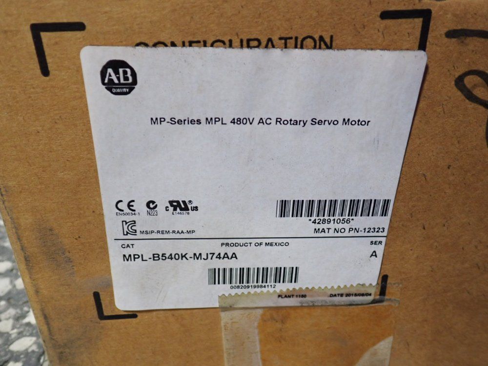 Allen-bradley 4000 Rpm Servo Motor - Mpl-b540k-mj74aa