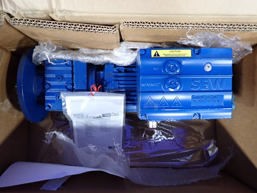 Sew-eurodrive 1 Hp Gear Drive - Rf37 Drn80m4/be1hr/mm07