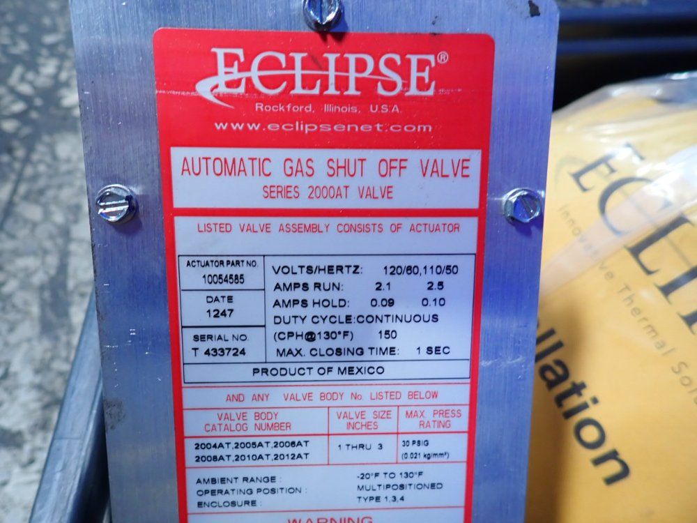 Eclipse 30 Psi Automatic Gas Shut Off - 501542