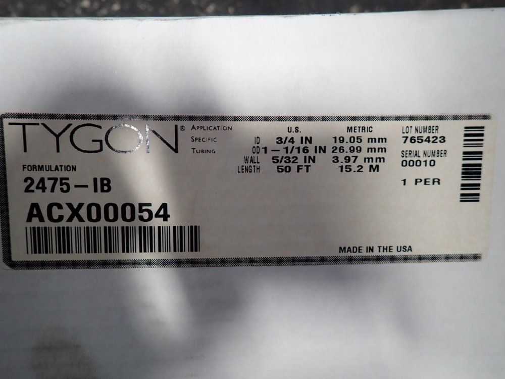 Tygon High Purity Pressure Tubing - Acx00054