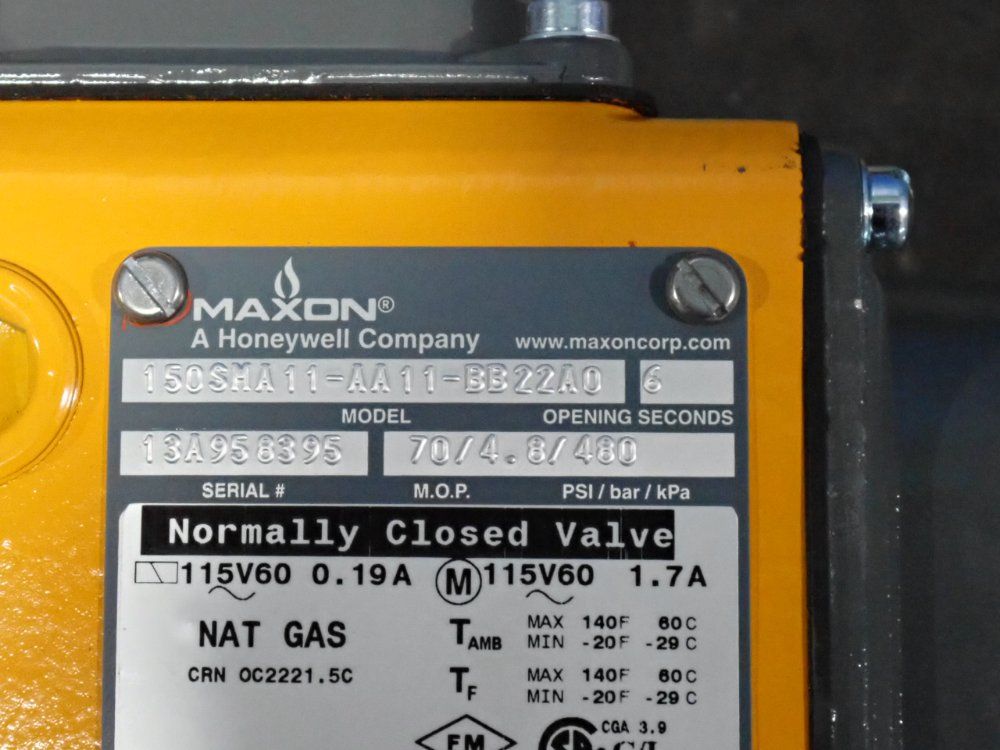 Maxon Gas Safety Valve - 150sma11-aa11-bb2