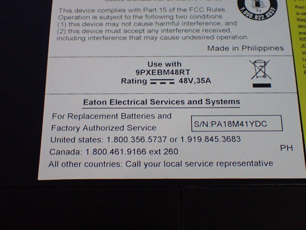 Eaton 1350watt Rack Mount Uninterruptible Power Supply - 9px1500rt