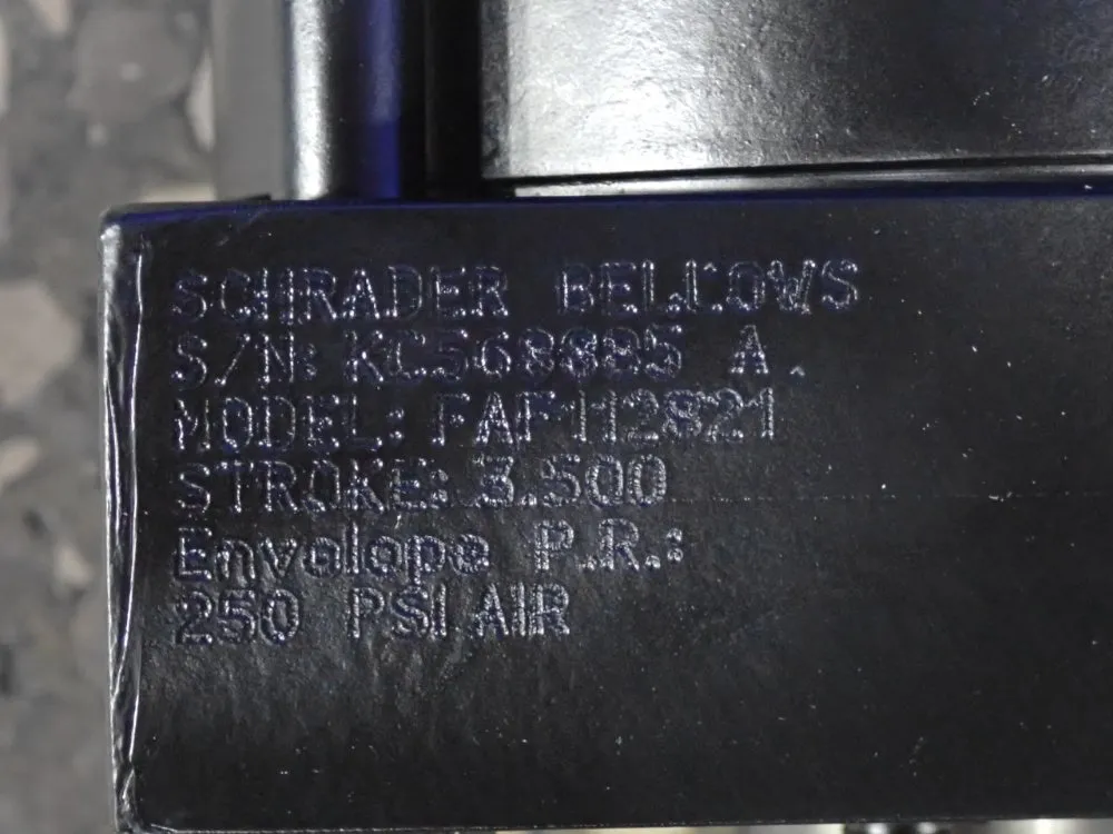 Schrader Bellows 250 Psi Pneumatic Tie-rod Cylinder - Faf112821