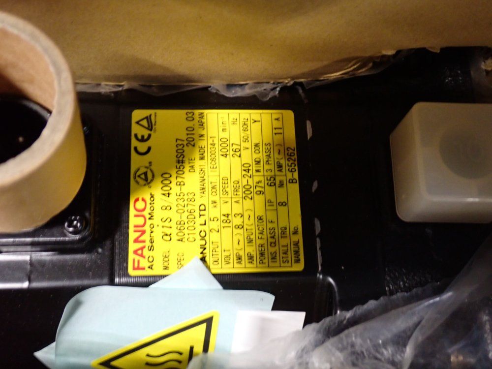 Fanuc 2.5 Kw Ais 8/4000 Ac Servo Motor - A06b-0235-b705#s037