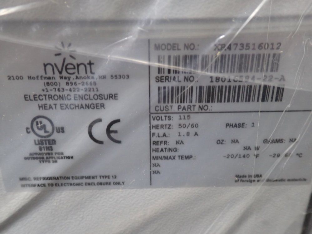 Nvent Hoffman 35 Watts Heat Exchanger - Xr47516012