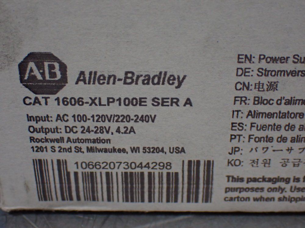 Allen-bradley Power Supply - 1606-xlp100e