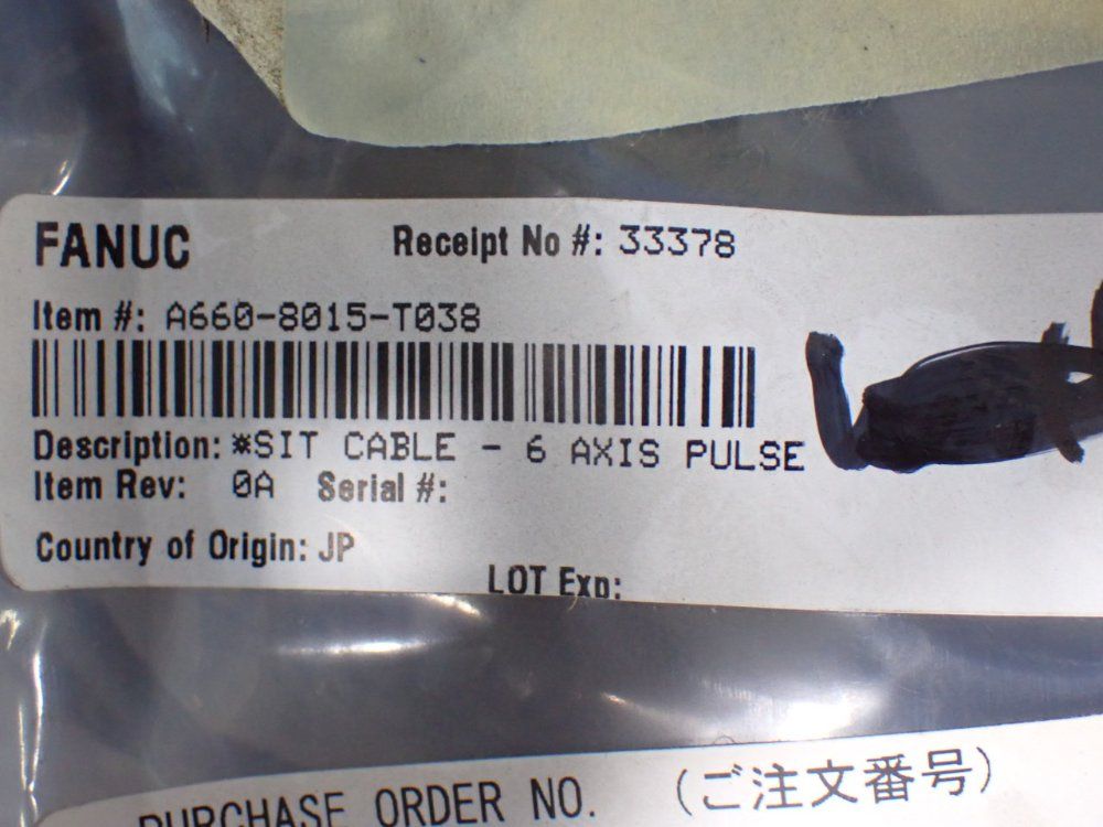 Fanuc 6-axis Pulse Cable Assembly - A660-8015-t038