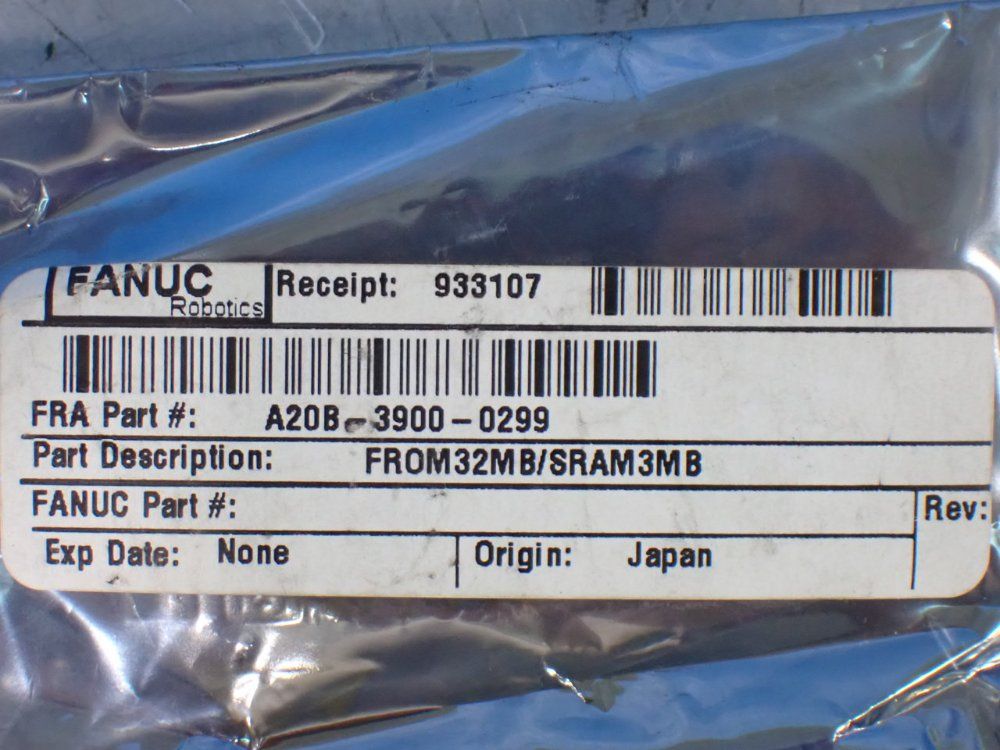 Fanuc 32 Meg From / 3 Meg Sram Module - A20b-3900-0299