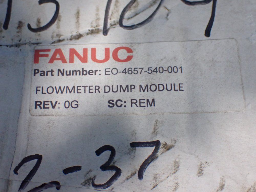 Fanuc Flowmeter Dump Module - Eo-4657-540-001
