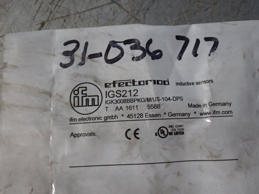 Ifm Inductive Sensor - Ig-s212
