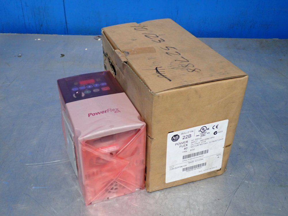 Allen Bradley 1 Hp Powerflex40 Ac Drive - 22b-d2p3n104