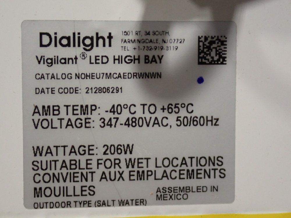 Dialight 260 Watts 1598 347/480vxmfr 27k Mcw Flood Light - Noheu7mcaedewnwn