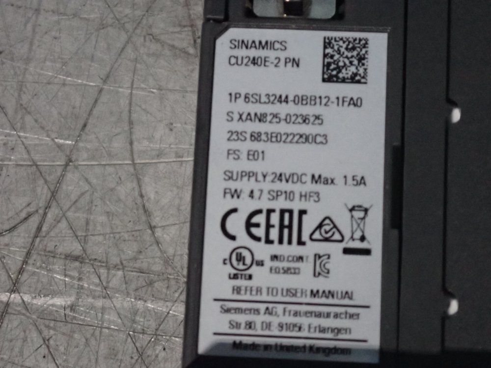 Siemens Simatics Cu2402epn - 6sl3244-0bb12-1fa0