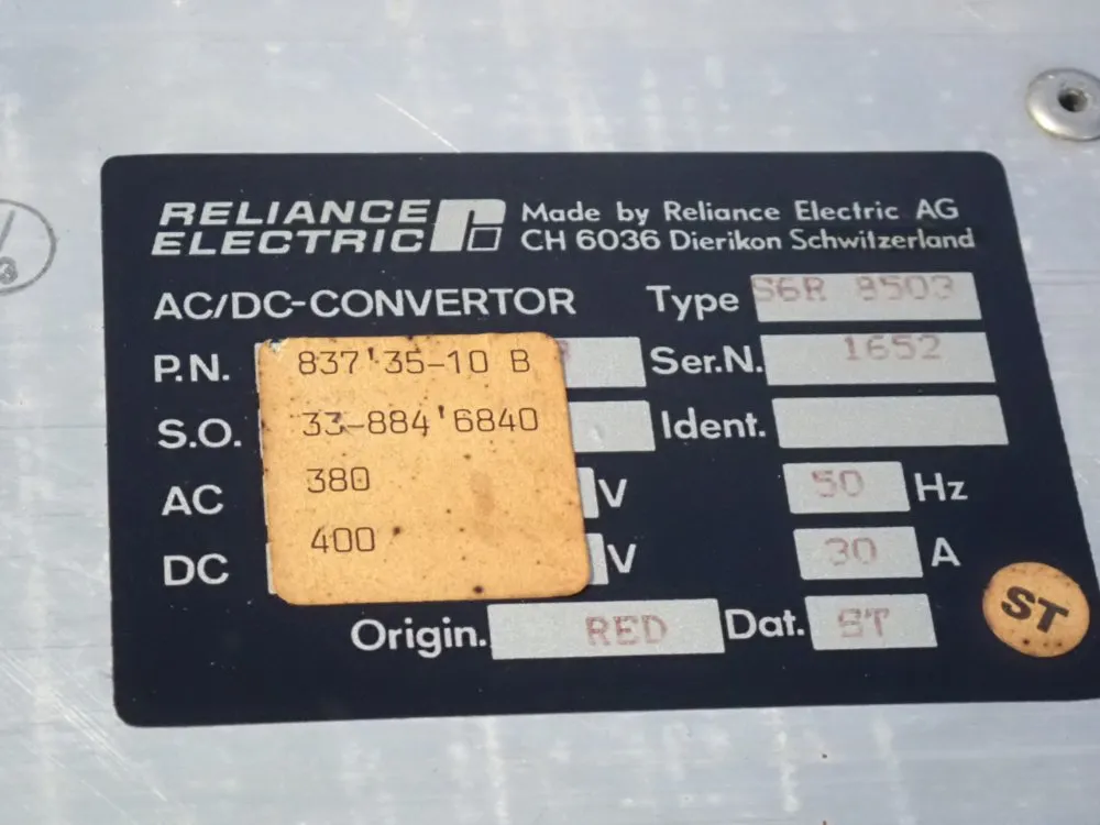 Reliance Electric 30 Amps Ac/dc Converter - S6r 8503