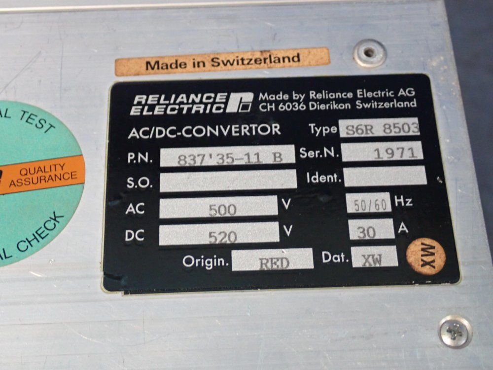 Reliance Electric 30 Amps Ac/dc Converter - S6r 8503