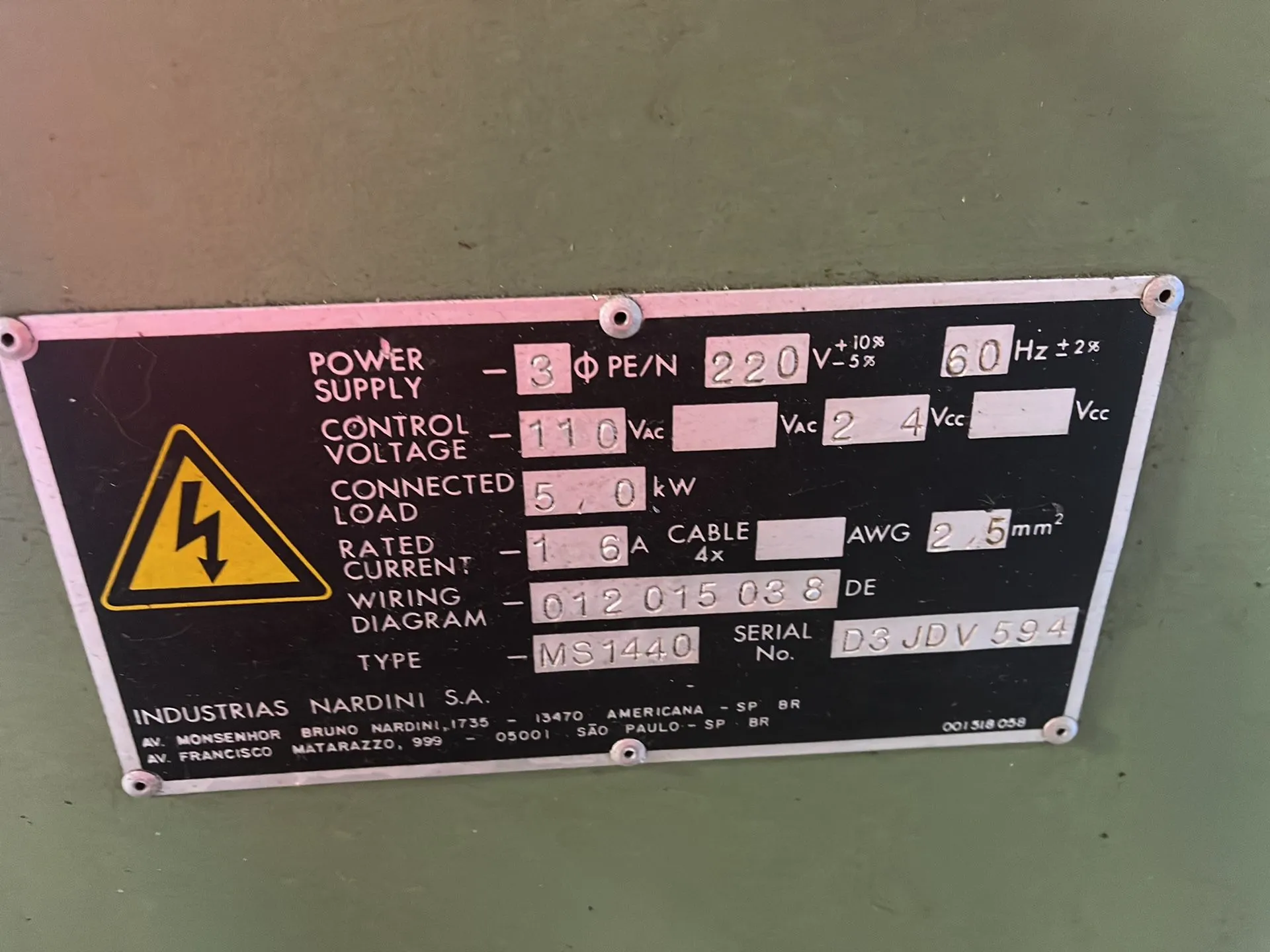 Nardini 17” X 40” Mascote Gap-bed Engine Lathe - Ms1440