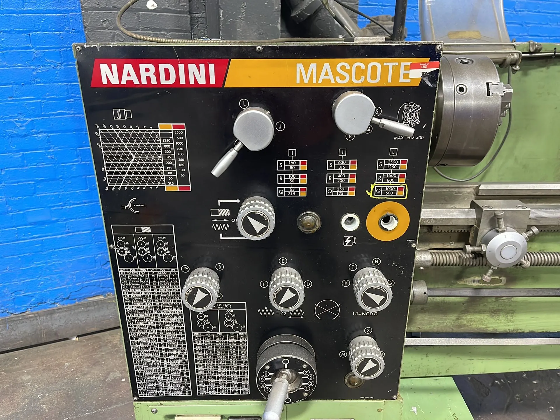 Nardini 17” X 40” Mascote Gap-bed Engine Lathe - Ms1440