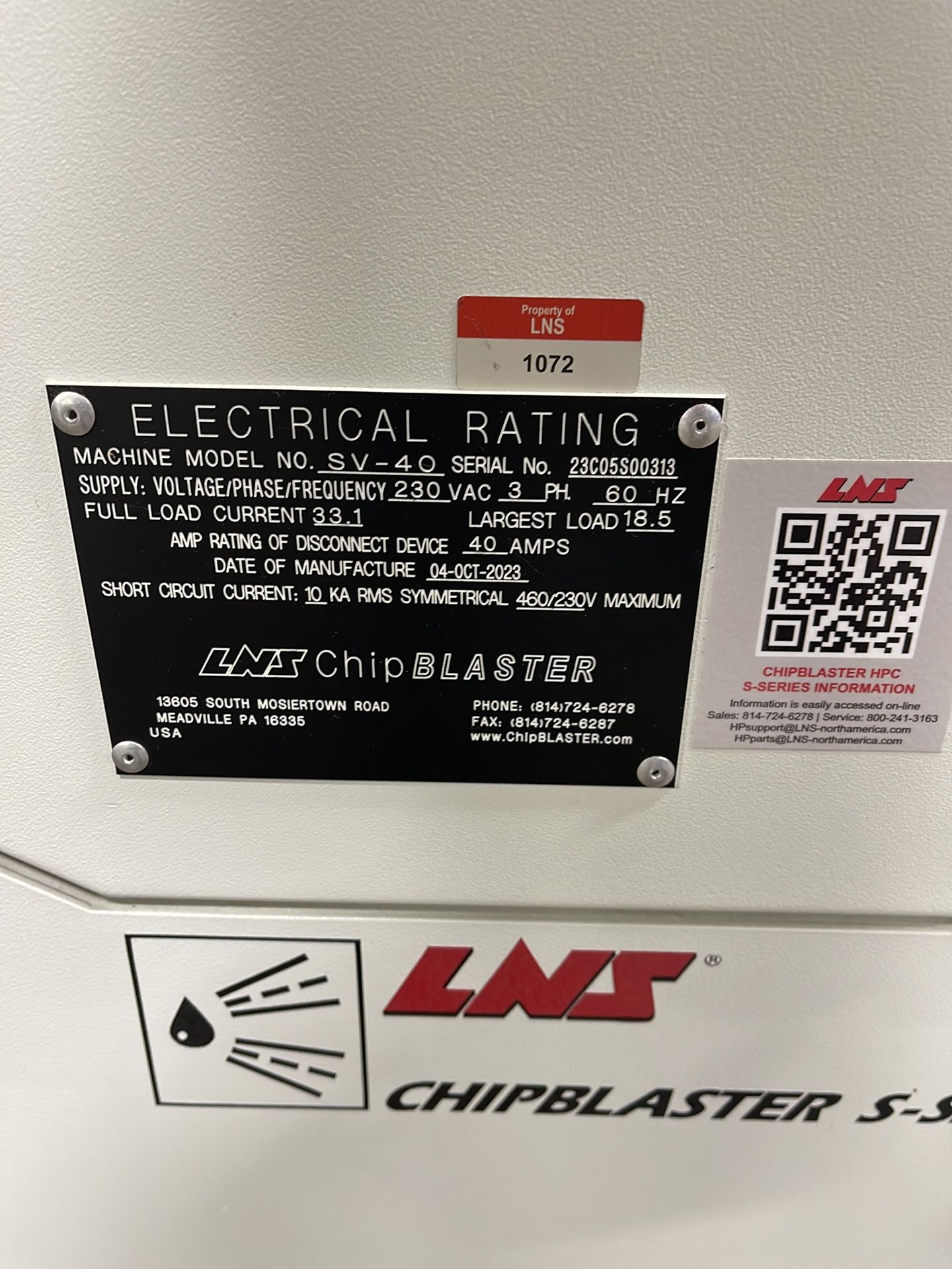 Lns Chipblaster Hpc S-series - Sv-40