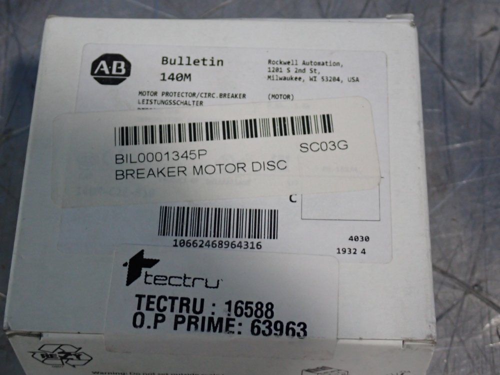 Allen Bradley 140m Series C Motor Protection Circuit Breaker - 140m-c2e-b10