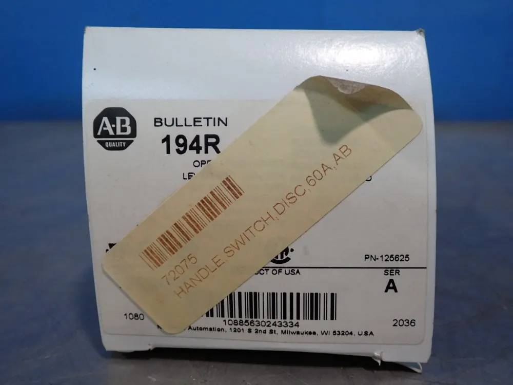 Allen Bradley Handle Switch Disconnect - 194r-py